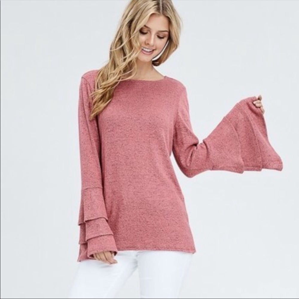Bell Detail Long Sleeve Top - Picture 3 of 5